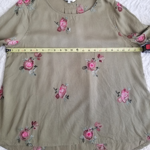 John Mark Green Embroidered Floral Tunic Size Large - Picture 5 of 16